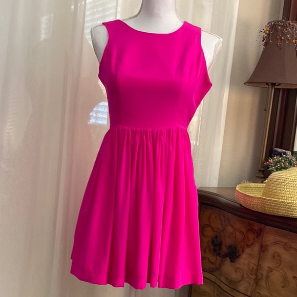 Amanda Uprichard Dresses & Skirts - Amanda Uprichard Silk Pink Pleated Sundress